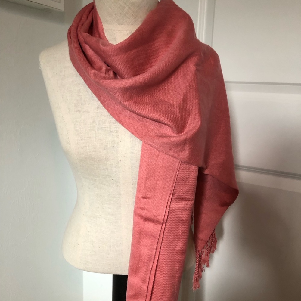 Lightweight Dusty Coral Scarf - Versatile Wrap
